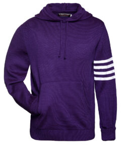 Purple and White Hoodie Sweater - Front
