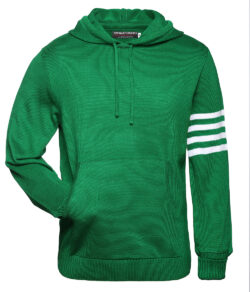 Kelly Green and White Hoodie Sweater - Front