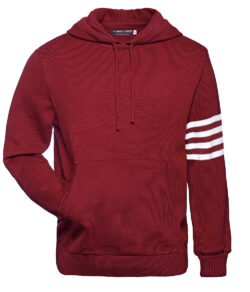 Cardinal and White Hoodie Sweater - Front