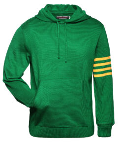 Kelly Green and Gold Hoodie Sweater - Front