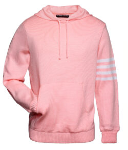 Pink and White Hoodie Sweater - Front