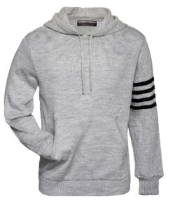 Grey and Black Hoodie Sweater - Front