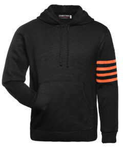 Black and Orange Hoodie Sweater - Front