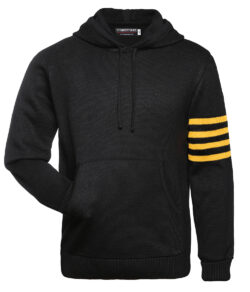 Black and Gold Hoodie Sweater - Front