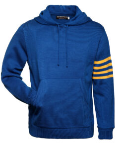 Royal Blue and Gold Hoodie Sweater - Front