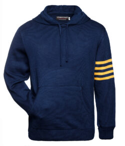 Navy Blue and Gold Hoodie Sweater - Front