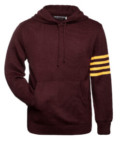 Maroon and Gold Hoodie Sweater - Front