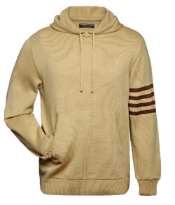 Tan and Brown Hoodie Sweater - Front