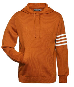 Texas Orange and White Hoodie Sweater - Front